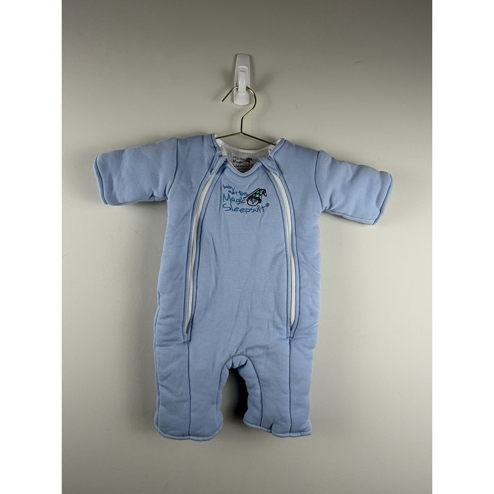 Baby Merlin Magic Sleepsuit Pajama Sleep Sac Blanket Size Large, Blue